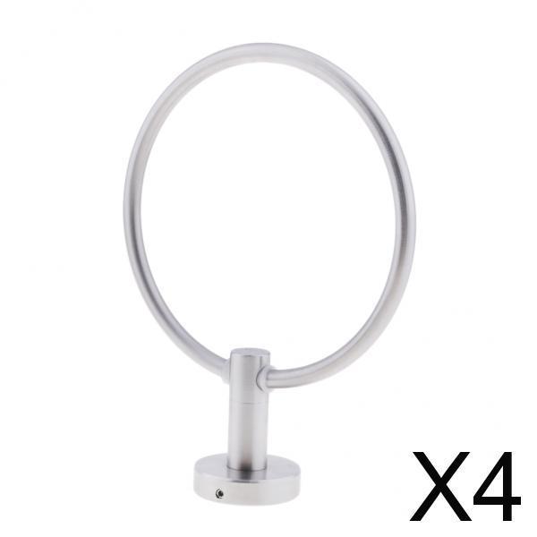 4x Stainless Steel Towel  Holder Wall Mounting for Bathroom Washroom