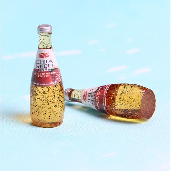 Mô hình chai nước Chia trang trí nhà búp bê, tiểu cảnh, móc chìa khóa, DIY