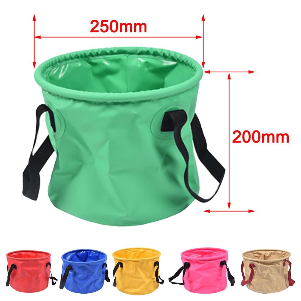 Outdoor Collapsible Water Bucket Carrier Leakproof Folding Pail 10L