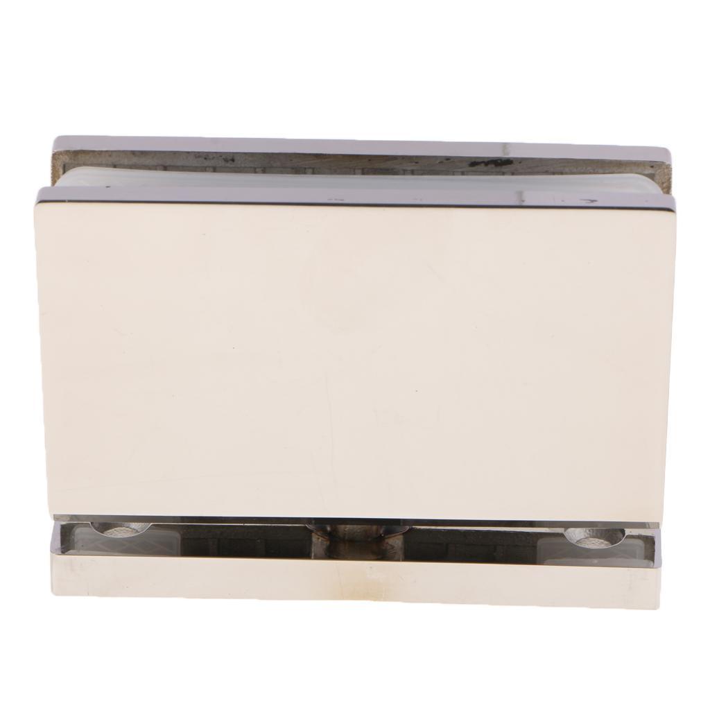 3pcs 5mm Glass Shower Door Hinge Bracket Stainless Steel 360° Door Clamps