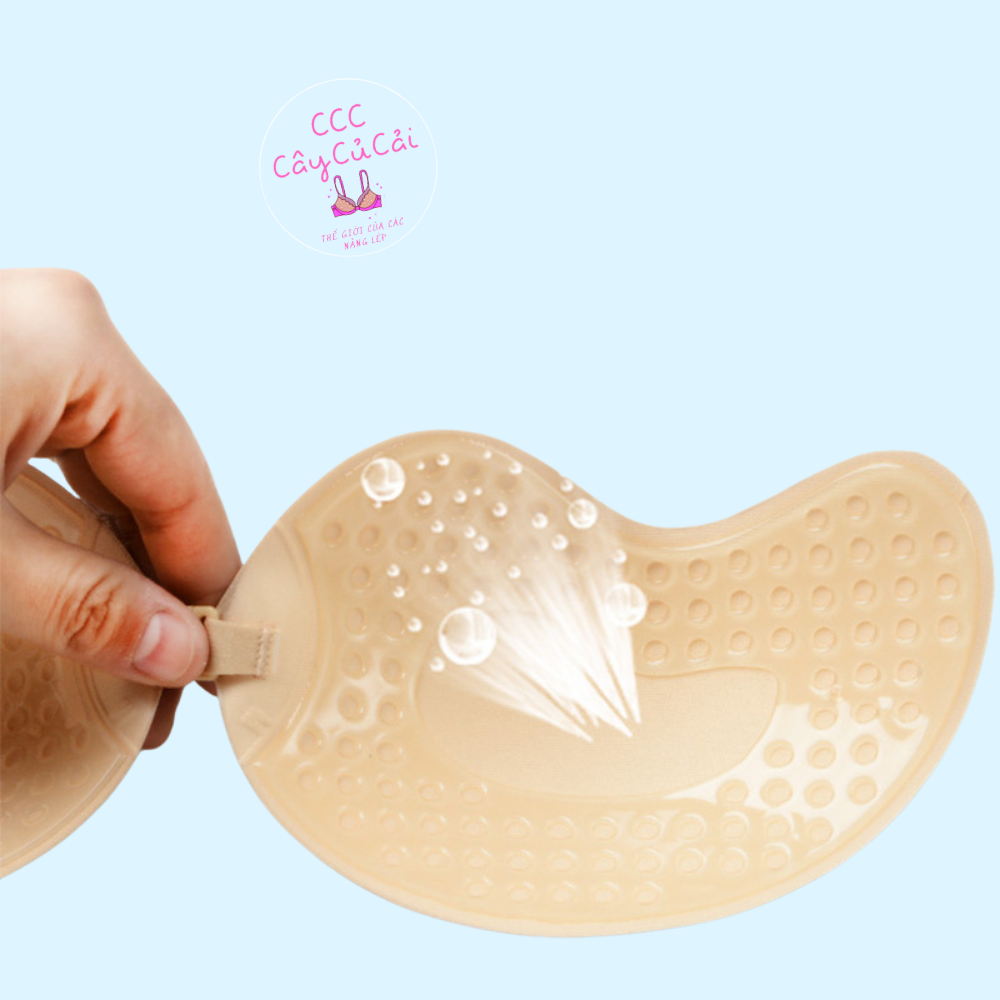 Miếng dán ngực cài trước, miếng dán nâng ngực, áo dán hình quả xoài tạo khe định hình vòng 1- CCC002
