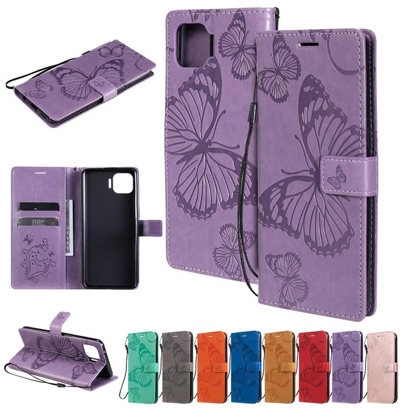Ốp điện thoại da dạng ví đế lật hình bướm dập nổi cho OPPO FIND X2 PRO X2 LITE X2 NEO X3 PRO X3 NEO RENO 3 PRO 5G
