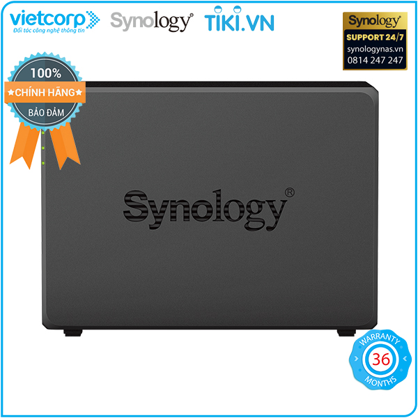 Thiết bị lưu trữ NAS Synology DS723+ (Đen) - Hàng Chính Hãng