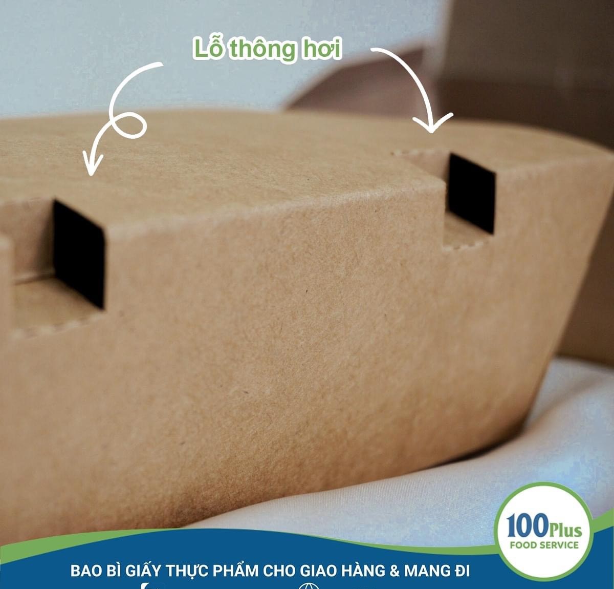 100 HỘP CƠM GIẤY NÂU 150MM, 160MM