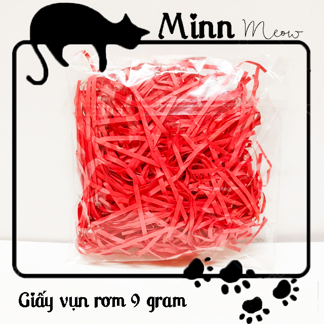 [9 Gram] Giấy vụn giấy rơm trang trí lót hộp quà hoặc túi giấy - giảm sốc món quà - Minn Meow