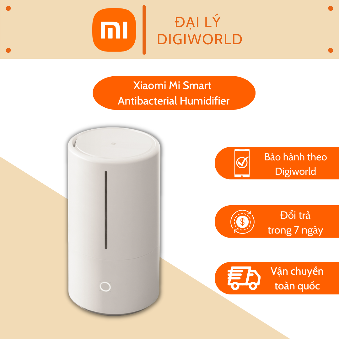 Máy phun sương tạo độ ẩm Xiaomi - Hàng chính hãng - Mi Smart Antibacterial Humidifier, Máy tạo độ ẩm diệt khuẩn Xiaomi