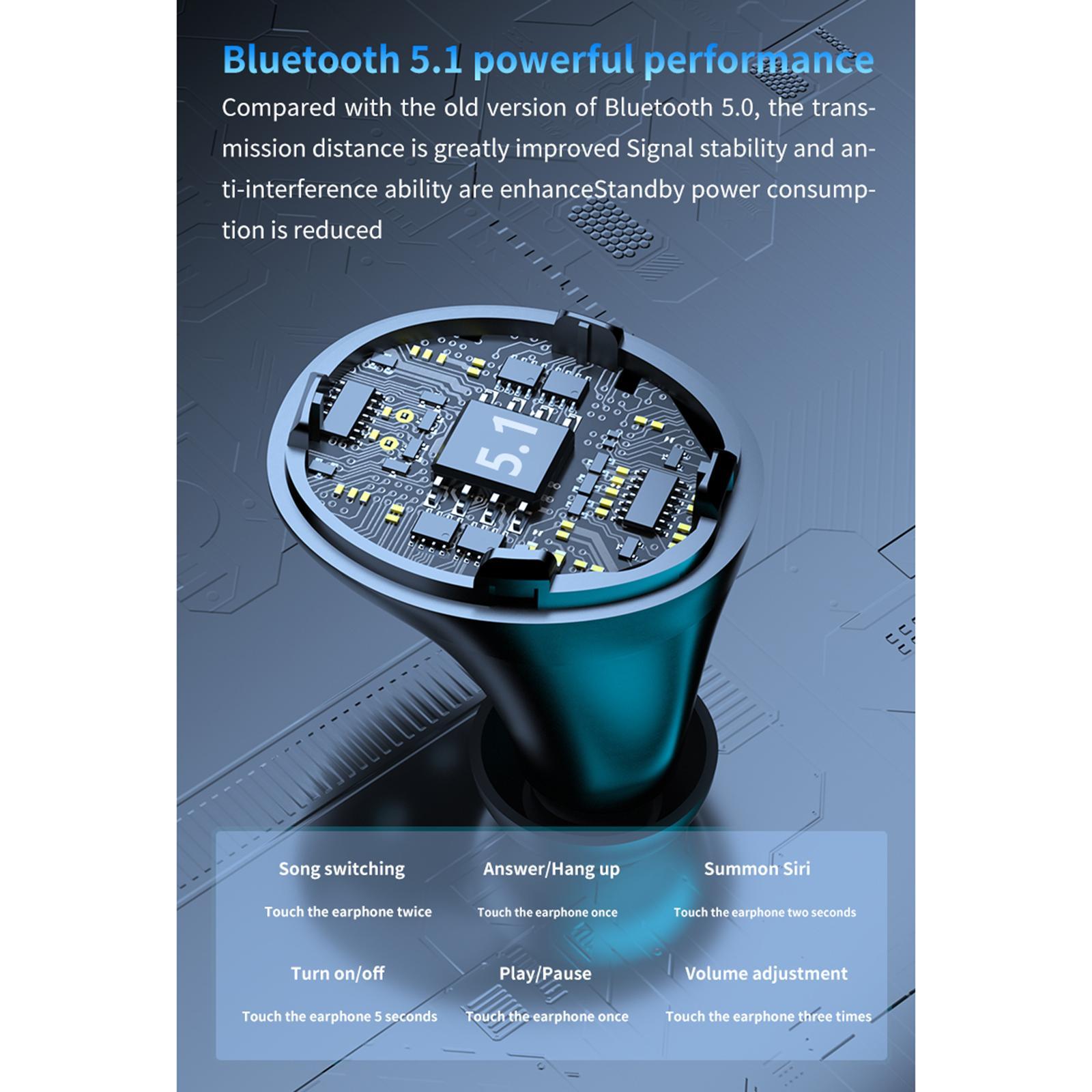 M18 Bluetooth Headset  Wireless Earphones  Headphones IPX7 Waterproof