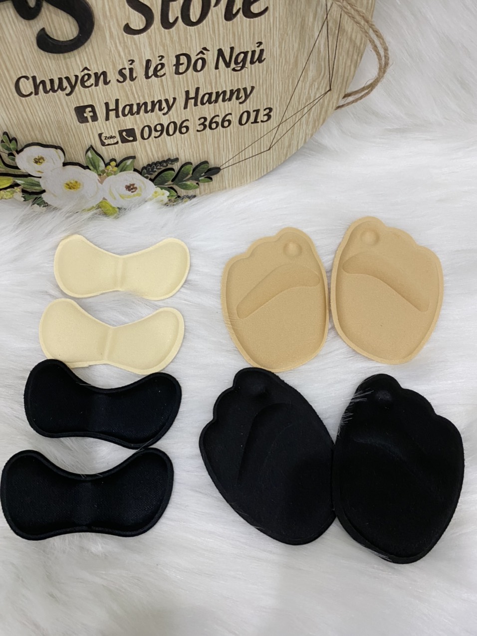 Combo 3 cặp lót mũi giày vải dành cho giày cao gót hoặc giày bị rộng