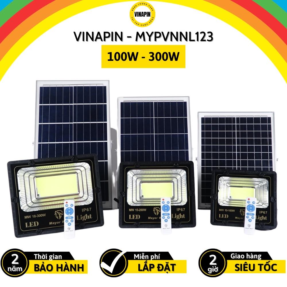 Đèn năng lượng mặt trời pha led thông dụng VINAPIN-MYPVNNL123 vỏ nhôm siêu sáng - Nhiều công suất + tấm PIN lớn + chống