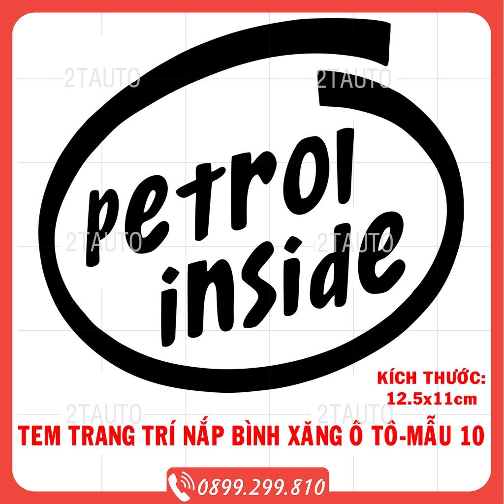 Tem dán nắp bình xăng ô tô xe hơi chống nước, chống phai màu, mẫu mã đa dạng độc đáo-tem bình xăng- MẪU 10