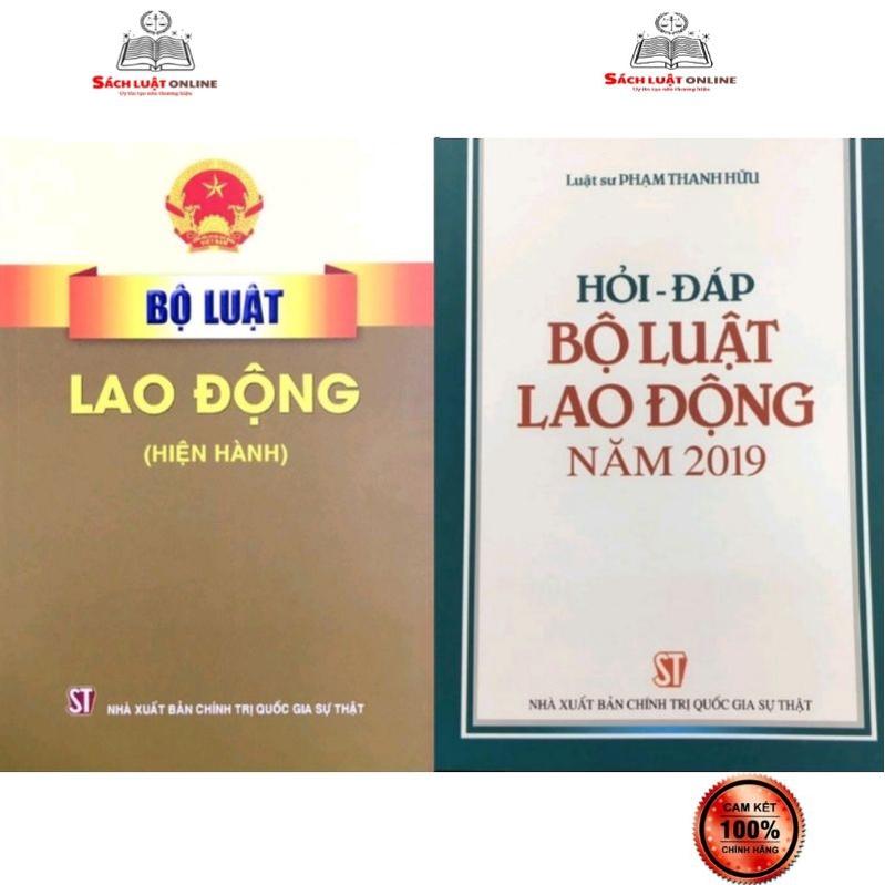Sách - Combo 2 cuốn Bộ luật Lao động  + Hỏi - đáp Bộ luật Lao động năm 2019