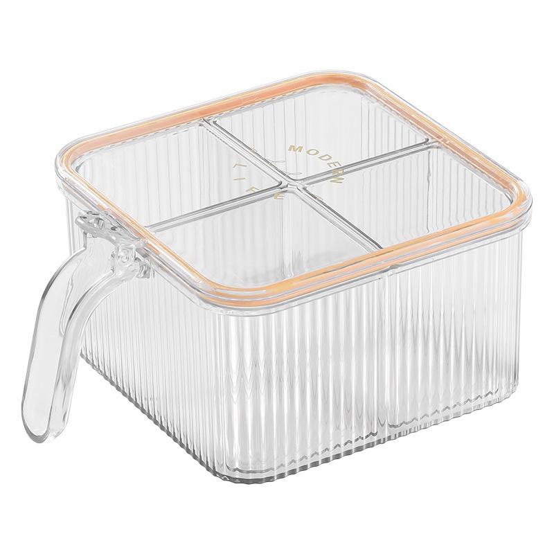 Hộp Đựng Gia Vị Chia Ngăn Kèm Nắp Đậy Tiện Dụng Cho Nhà Bếp