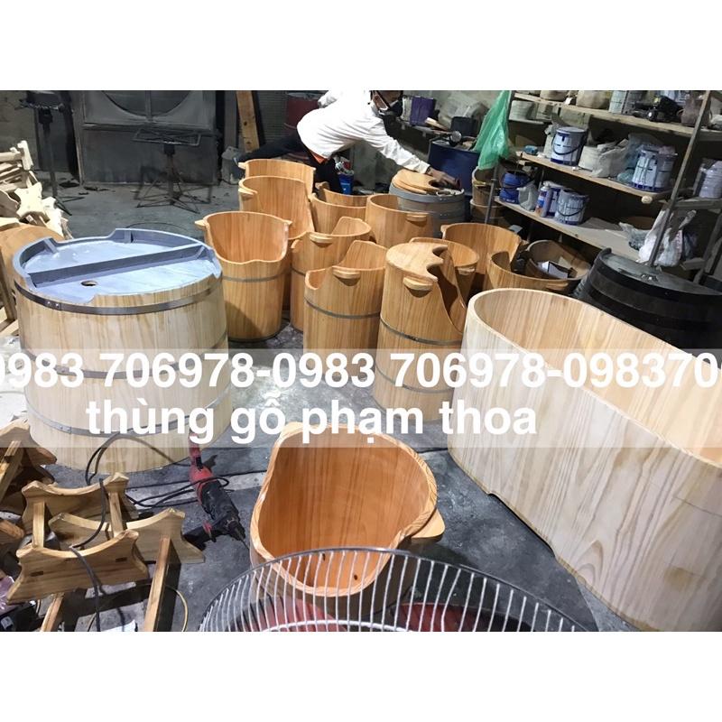 Thùng gỗ xông chân (máy xông+ ghế)cam kết thùng đẹp chuẩn g.ỗ nhập