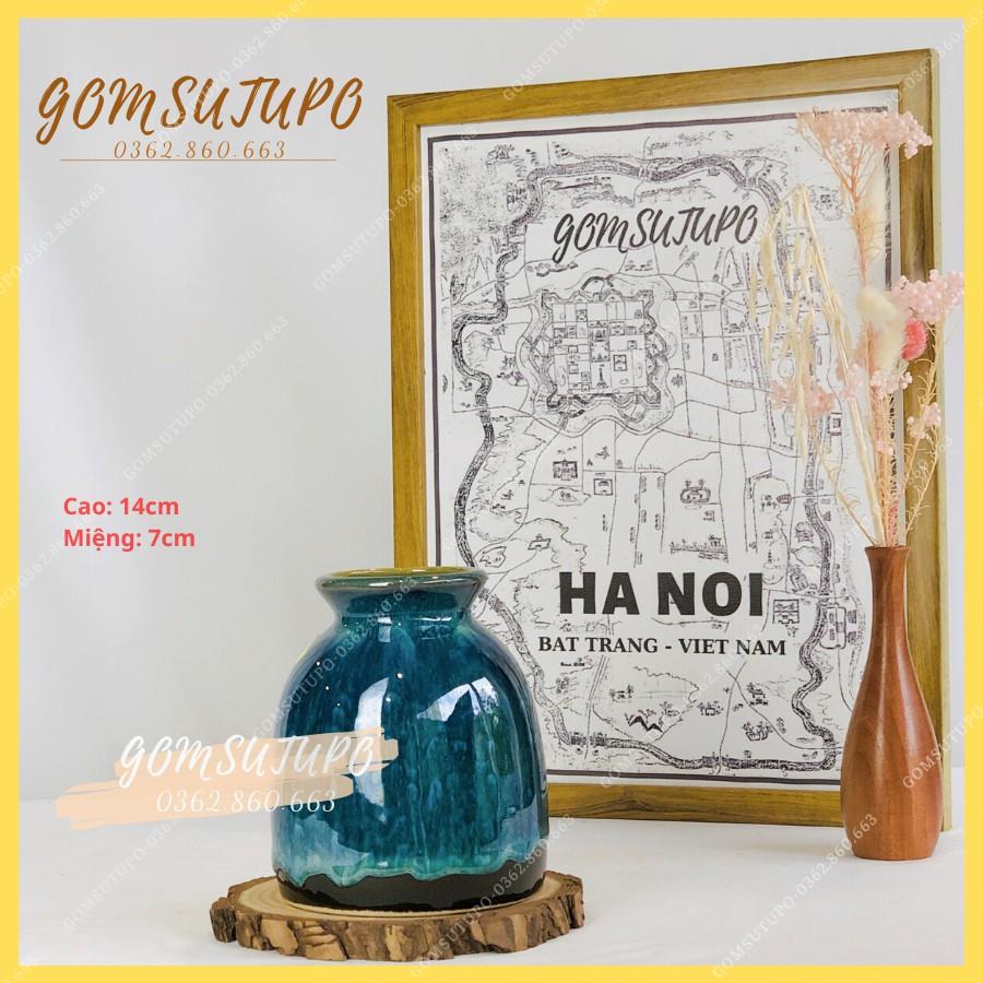 Lọ Hoa Xinh Xắn - Men Hoả Biến - Gốm Sứ Bát Tràng - Bình Hoa Trang Trí - Decor