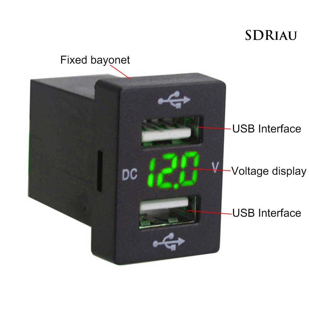 Tẩu Sạc Usb Kép Hiển Thị Điện Áp Cho Xe Hơi Toyota Corolla Ralink