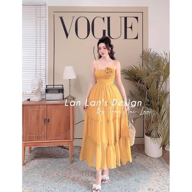 ĐẦM MAXI 2 DÂY ĐÍNH HOA