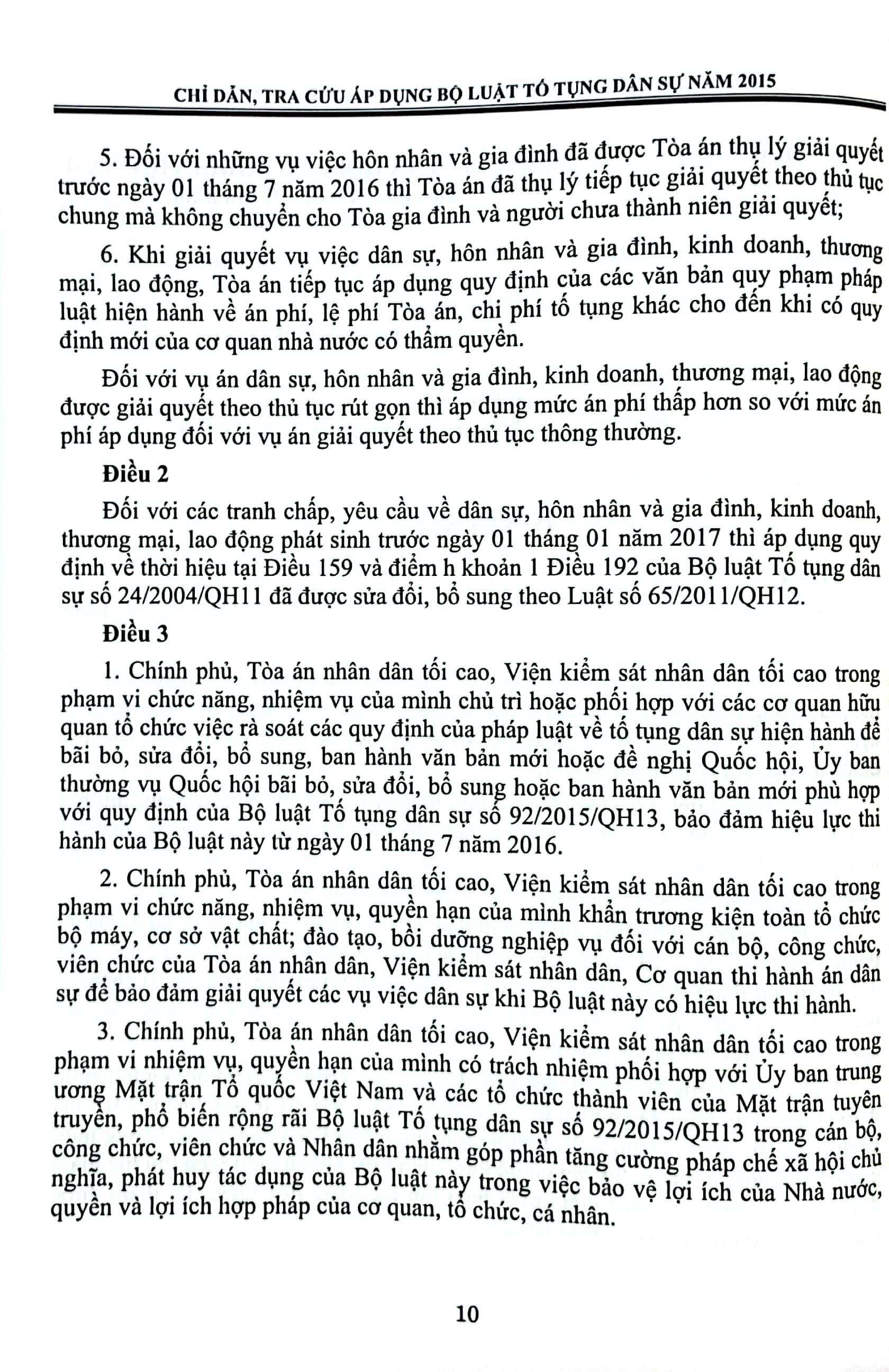 Chỉ Dẫn, Tra Cứu Áp Dụng Bộ Luật Tố Tụng Dân Sự Năm 2015