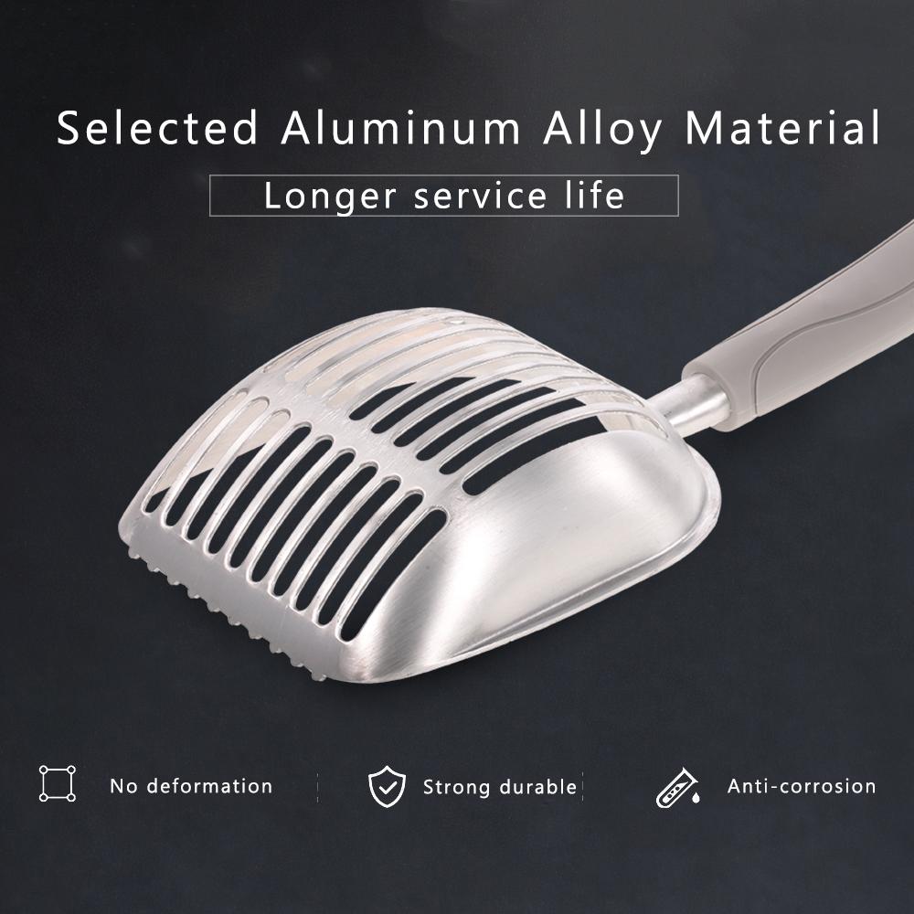 Xẻng xúc phân mèo thiết kế dạng ray, bằng hợp kim nhôm chất lượng cao