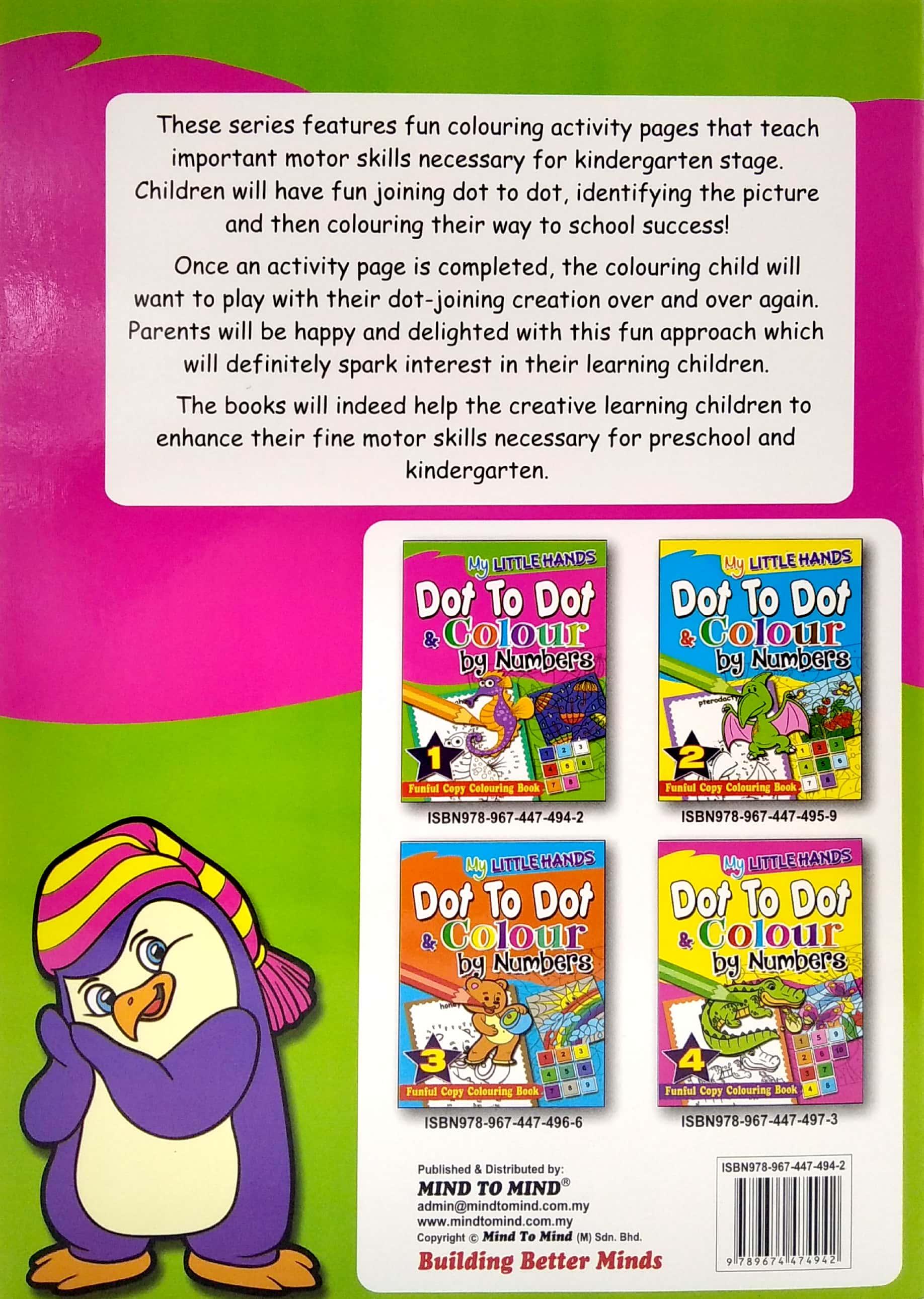 My Little Hands: Dot To Dot &amp; Colour By Numbers Book 1