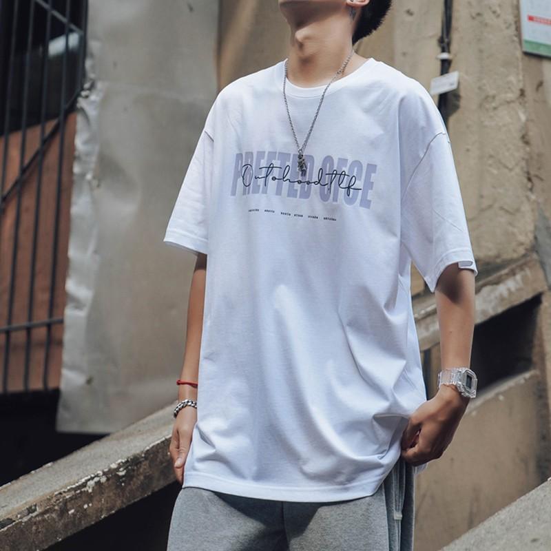 Áo phông nam nữ unisex tay lỡ thun form rộng teen cổ tròn oversize cotton giá rẻ basic đen trắng tee pull freesize PREFTED