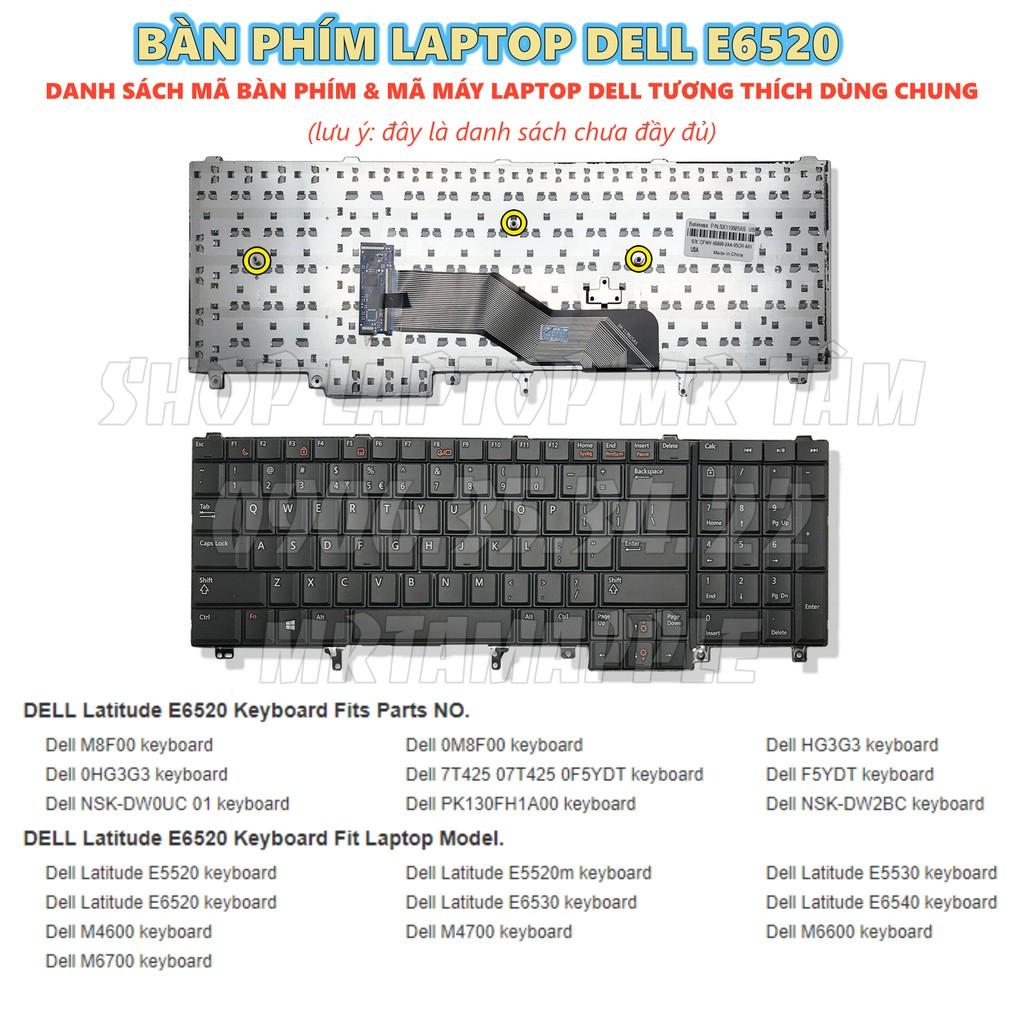 (KEYBOARD) BÀN PHÍM LAPTOP DÀNH CHO DELL E6520 dùng cho Precision M2800 M4600 M6600 M4700 M4800 M6700 M6800, Latitude E6520