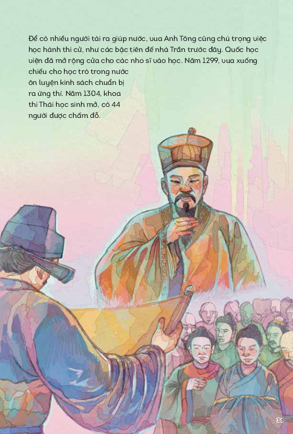 Lịch sử Việt Nam bằng tranh - Nhà Trần xây dựng đất nước (Bản màu)