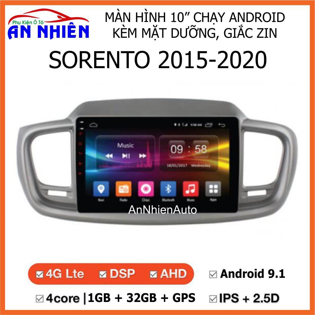 Màn Hình 10 inch Cho Xe SORENTO (2015-2020) - Màn Hình DVD Android Tặng Kèm Mặt Dưỡng Giắc Zin Cho KIA Sorento