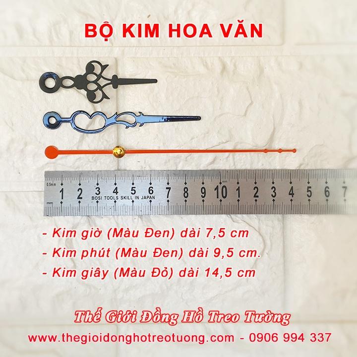 Máy Đồng Hồ Treo Tường KIM TRÔI Cao Cấp TEKKEN + Bộ Kim HOA VĂN / Kim ĐẠI + Pin Maxell + Bảo Hành 1 Năm