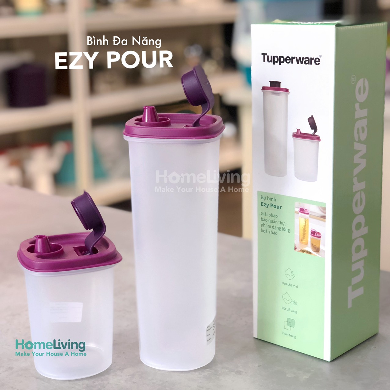 Bộ Bình Nước, Detox Tupperware Ezy Pour