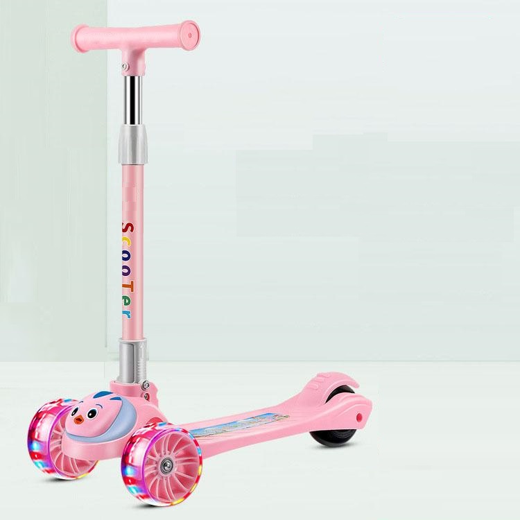 Xe Trượt Scooter Bánh Xe Phát Sáng, Có Nhạc Cho Bé Và Đèn Led Đầu Xe, Tải Trọng 80kg