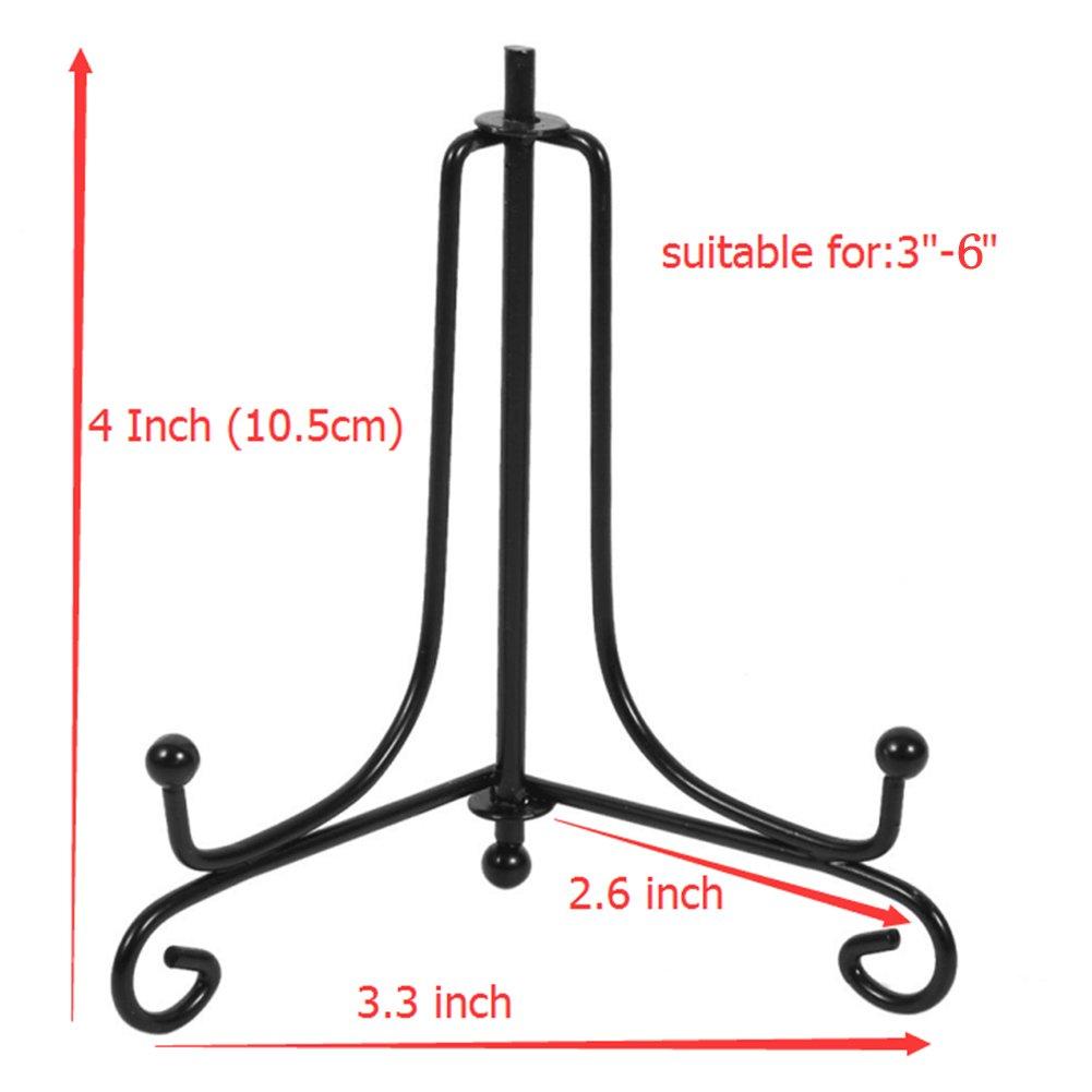 Bộ 4 cây cầu màu đen màn hình trang trí cho ảnh, khung cho hình ảnh, sách bếp, tấm trang trí, tranh và các tác phẩm nghệ thuật, 4 inch