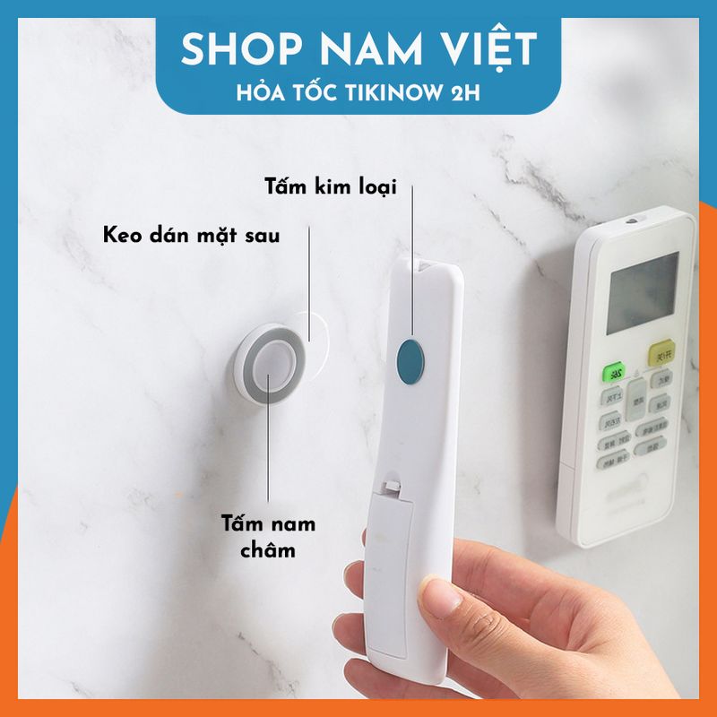 Miếng Dán Nam Châm Tròn Treo Remote Dán Tường