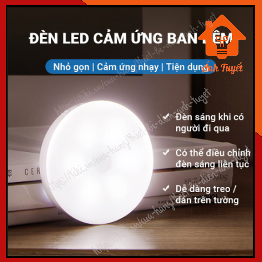 Đèn LED cảm biến chuyển động , cảm biến thông minh, ánh sáng bảo vệ mắt, sạc pin USB đời mới, dán tường, tủ quần áo, cầu thang, phòng ngủ - Hàng chính hãng