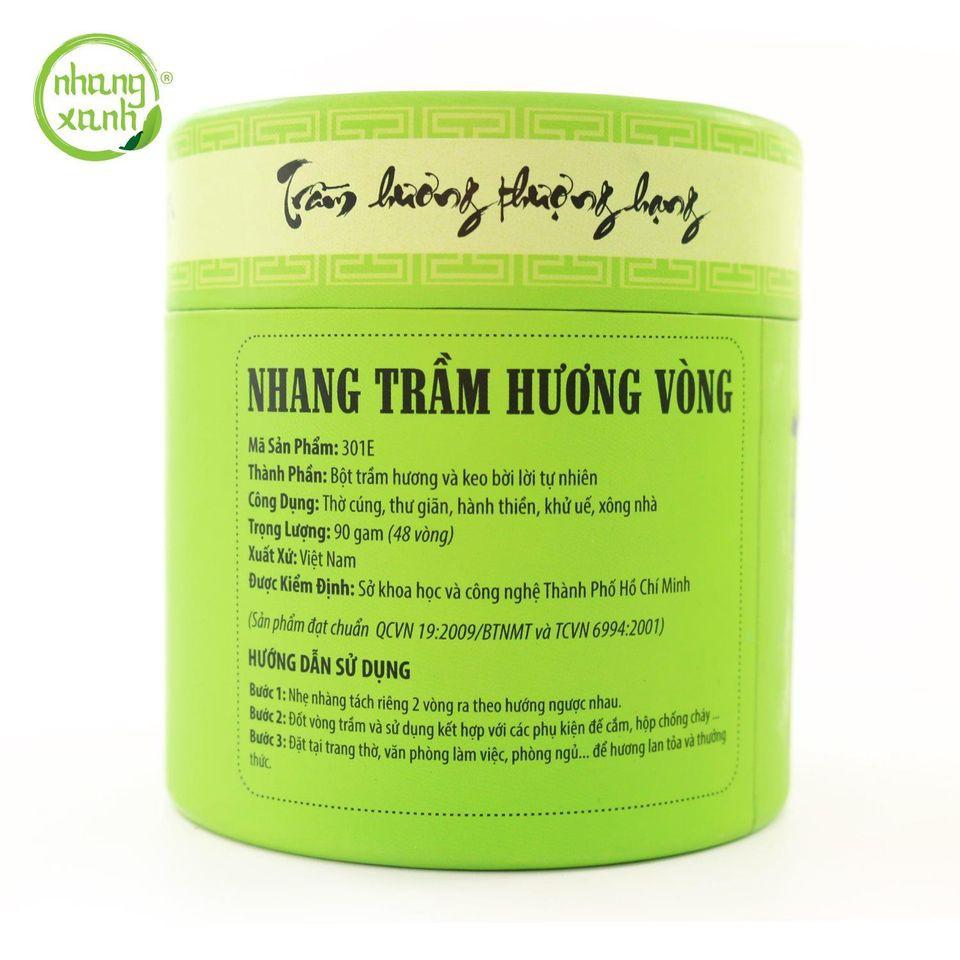 Nhang Vòng Trầm Hương 3H Nhang Xanh - Hộp 48 vòng