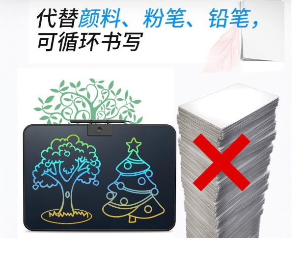 Bảng viết từ LCD dành cho trẻ em, bảng vẽ đa sắc- 20 inch