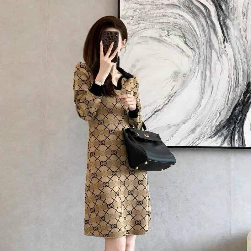 HÀNG NHẬP - ĐẦM LEN SUÔNG HOẠ TIẾT