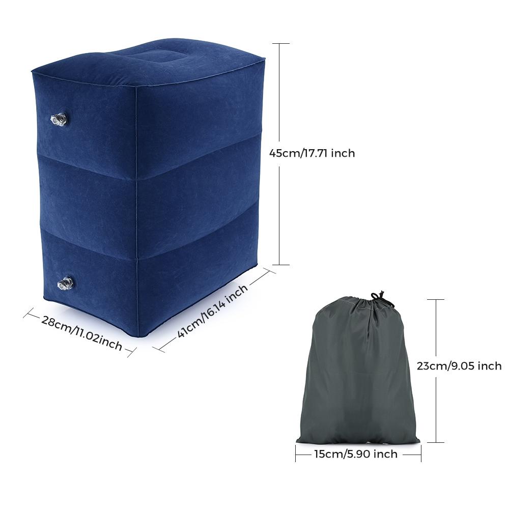 Du Lịch Bơm Hơi Chân Gối Có Thể Điều Chỉnh Chiều Cao Di Động Chân Gối Đệm Mang Theo Túi Máy Bay Nhà Xe Chân Văn