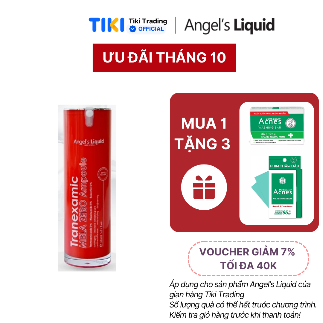 Siêu Tinh Chất Giảm Thâm Nám Chuyên Biệt Angel's Liquid Tranexamic Mela Zero Ampoule 30ml