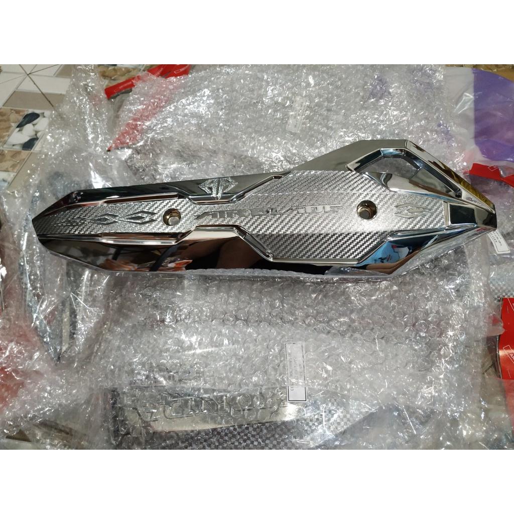 3 món Ốp Che Pô, Pô E, Quạt Gió Crom Dành Cho Xe AirBlade 2016, 2017, 2018, 2019