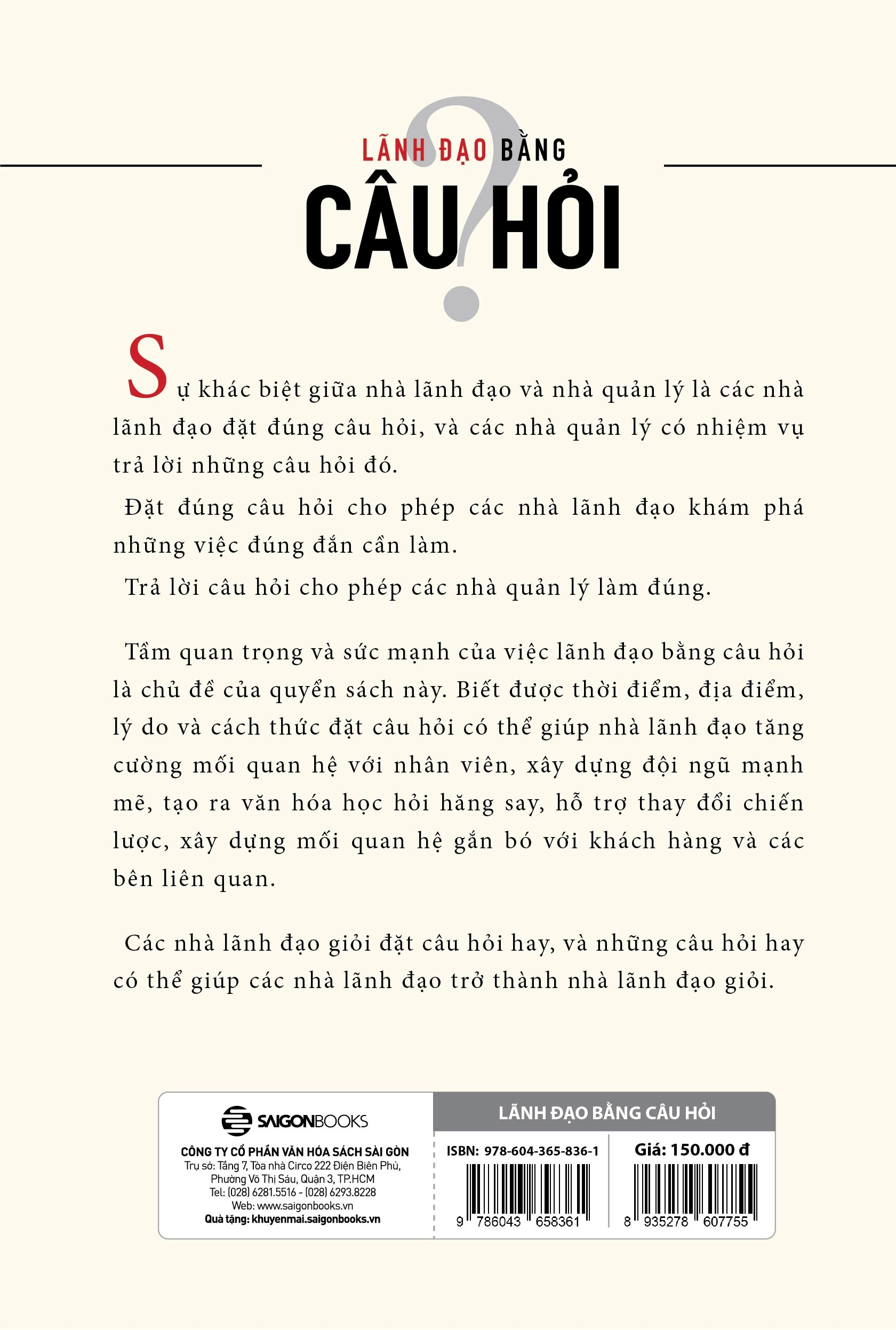 Lãnh Đạo Bằng Câu Hỏi (Tái Bản 2022) - Michael J Marquardt