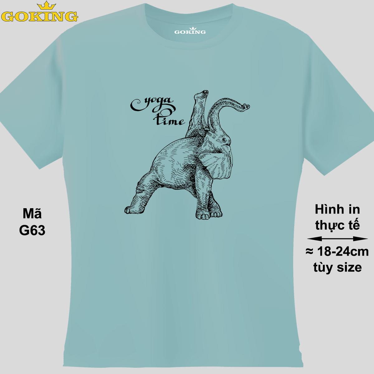 YOGA TIME, mã G63. Áo thun hàng hiệu Goking, form unisex cho nam nữ, trẻ em, bé trai gái. Áo phông in đẹp, quà tặng cao cấp cho gia đình, cặp đôi, doanh nghiệp, hội nhóm