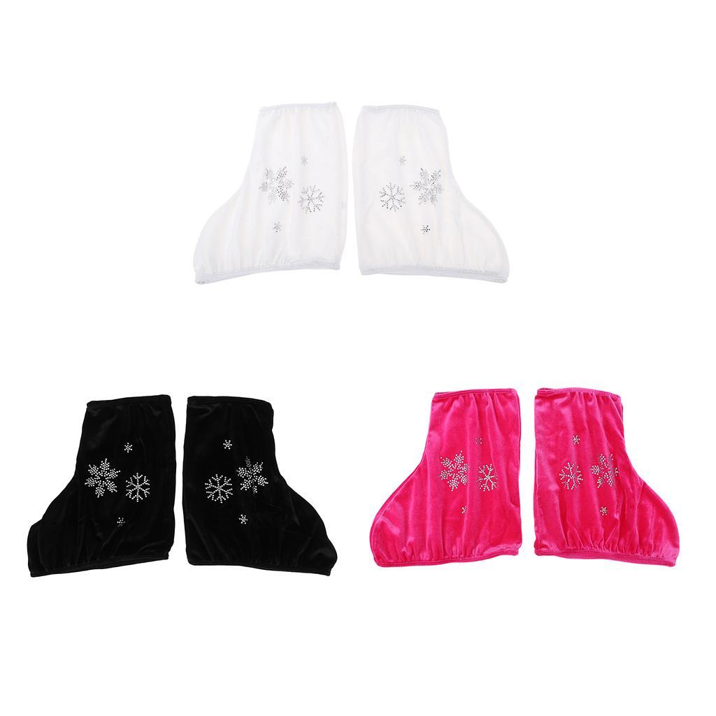 4pcs Ice Skate Boot Covers Protector for Figure Skating Velvet