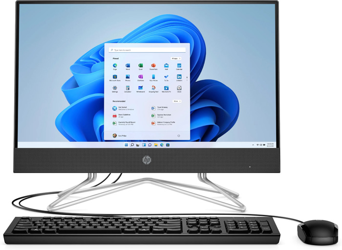 Máy tính All in One HP 200 Pro G4 AIO 633S8PA (Core i3-10110U | 4GB | 256GB | Intel UHD | 21.5 inch | Win 11 | Đen) - Hàng chính hãng