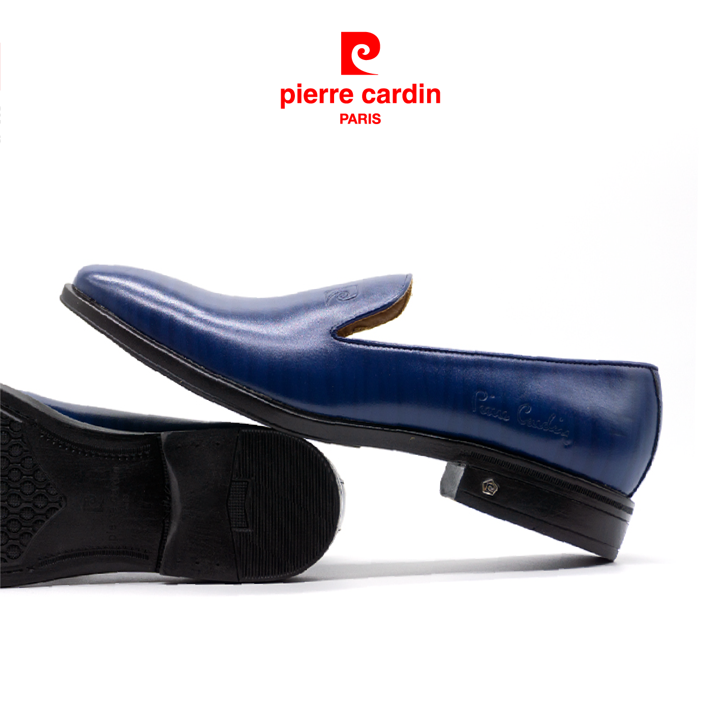 Giày Tây Nam không dây Pierre Cardin da bò PCMFWL 730 - Xanh Navy