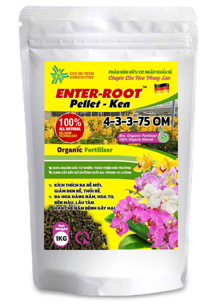 Phân bón nhập khẩu Bỉ hữu cơ Enter-Root 4.3.3.75OM | Chuyên Hoa Lan