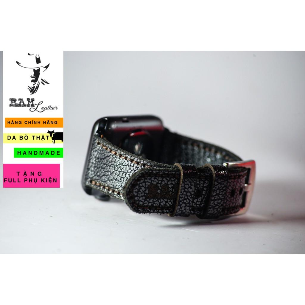 Dây đồng da bò thật handmade RAM classic 1956 steel black