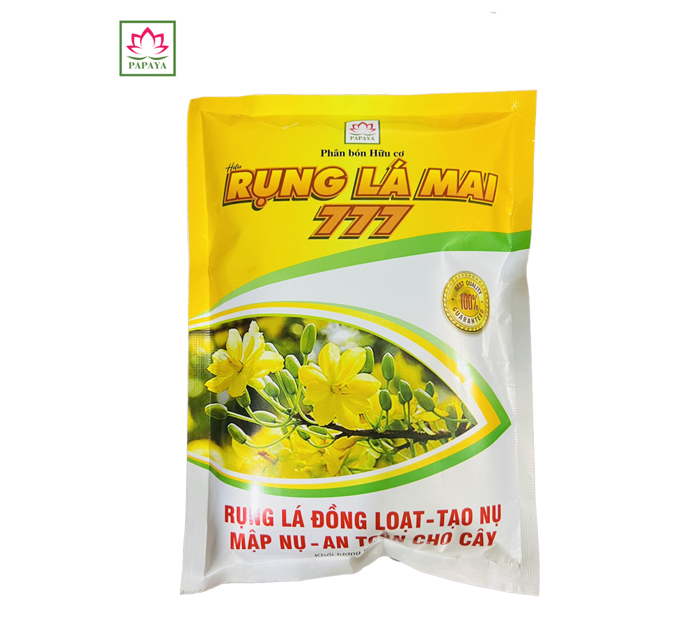 Phân bón hữu cơ Rụng Lá Mai 777 300gr Đồng Loạt - Tạo Nụ - Mập Nụ - An Toàn Cho Cây