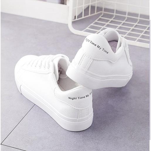 Giày sneaker nữ màu trắng siêu nhẹ phong cách Hàn Quốc