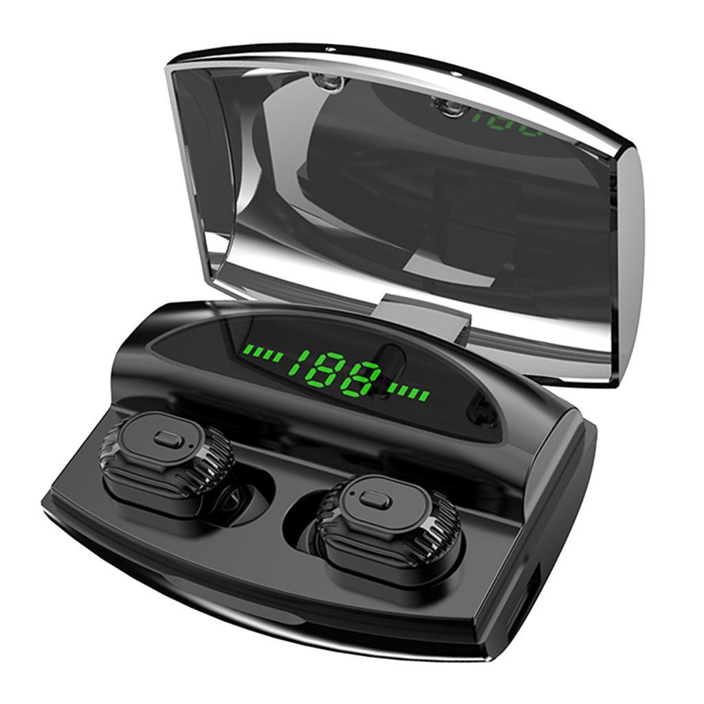 Wireless Headphone Bluetooth 5.0 Earphones 3D In-Ear Headset 1800mAh Case