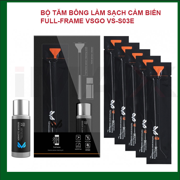 BỘ TĂM BÔNG LÀM SẠCH CẢM BIẾN FULL-FRAME VSGO VS-S03E DÀNH CHO MÁY ẢNH SLR KỸ THUẬT SỐ - HÀNG CHÍNH HÃNG